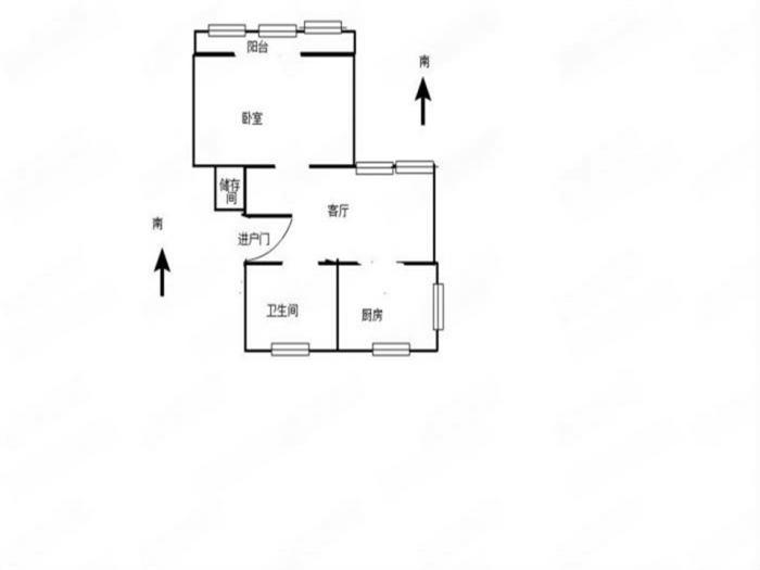 南川园 1室1厅1卫 53.5m&sup2;