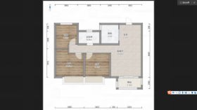 绿地新里城 3室2厅1卫 92m&sup2;