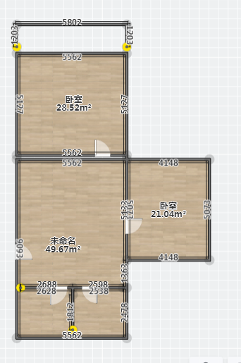 长虹新村 2室1厅1卫 57.50m&sup2;