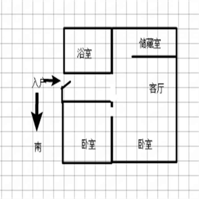 五山家园 2室1厅1卫 80m&sup2;