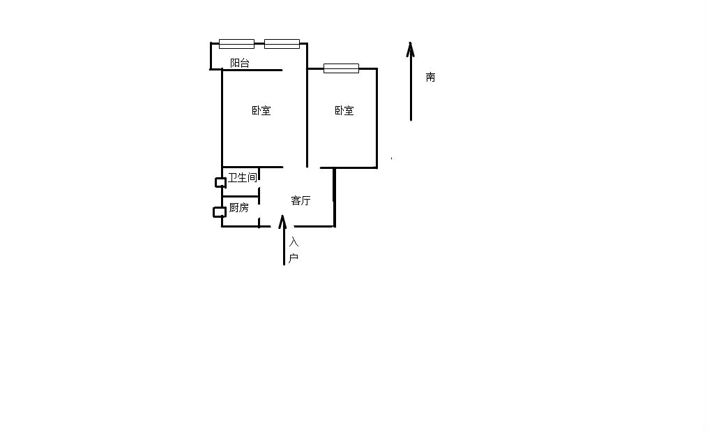 新桥新村 2室1厅1卫 62m&sup2;