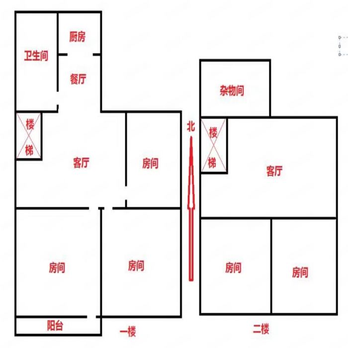 滨河东城 4室2厅2卫 94.71m&sup2;