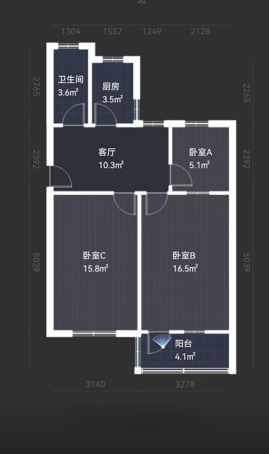 城港新村 2室1厅1卫 71m&sup2;