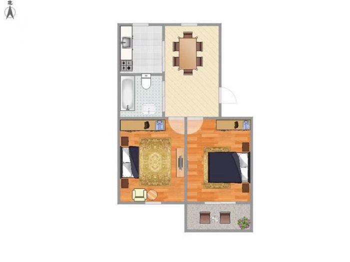 北濠桥新村 2室1厅1卫 73m²