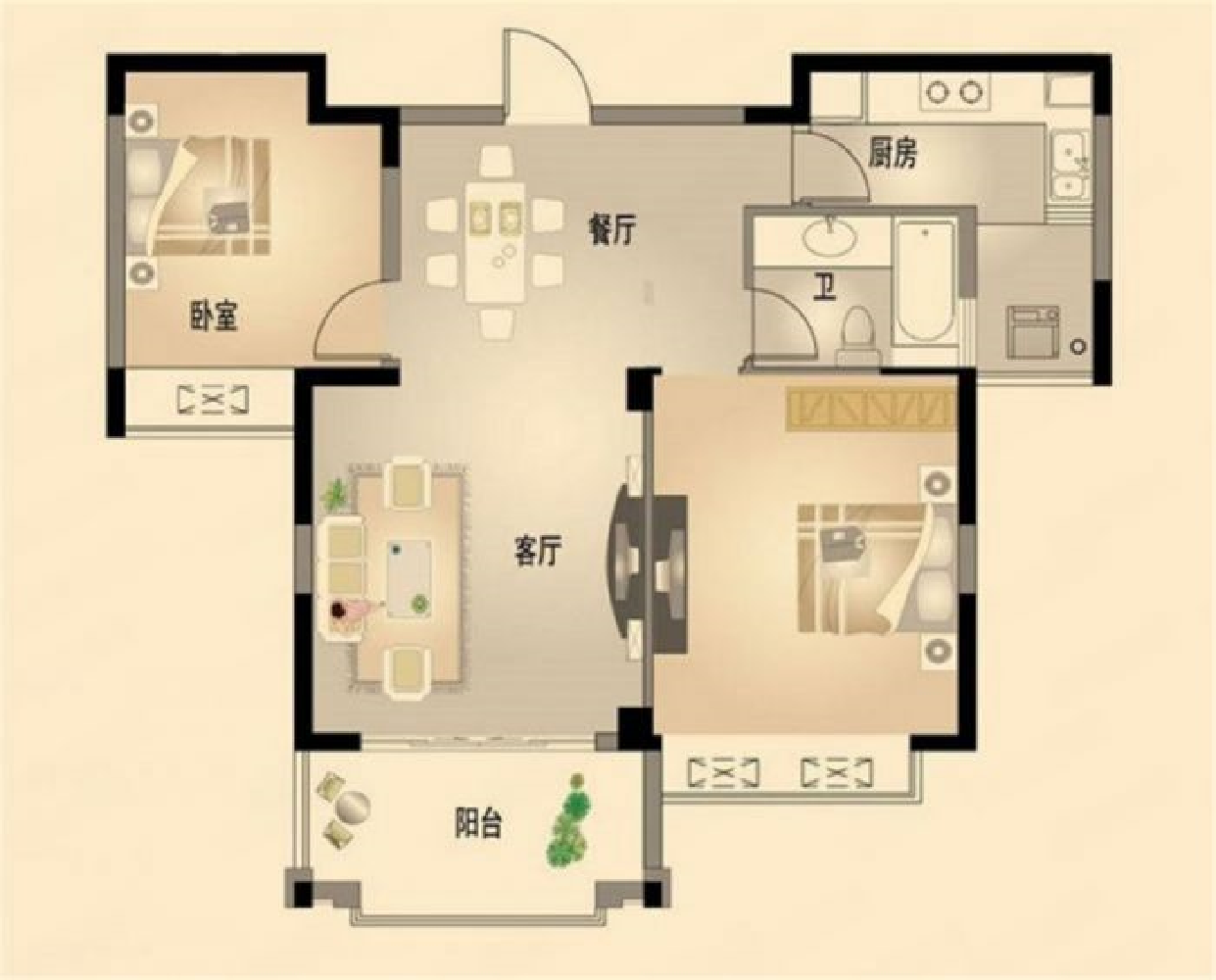 秦灶新村北区 2室1厅1卫 40m&sup2;