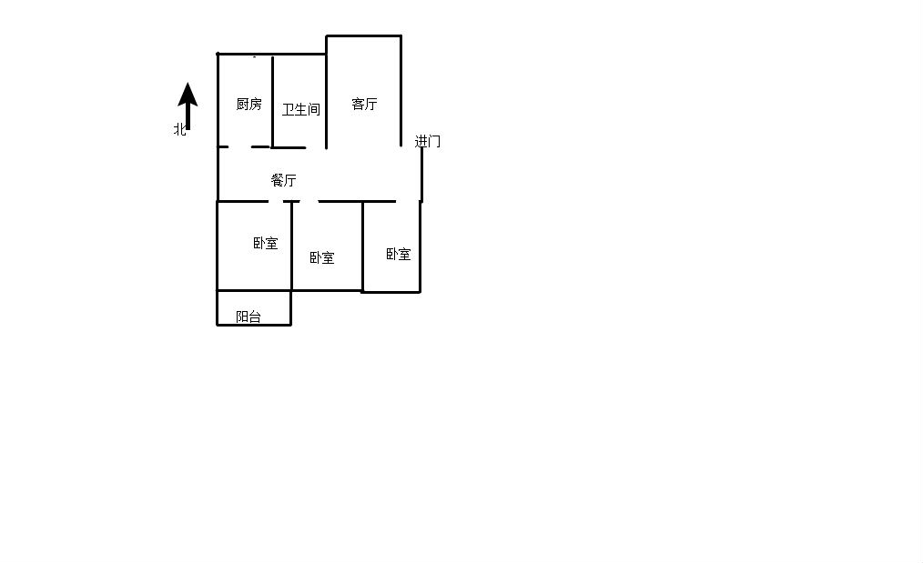 南川园新村 3室2厅1卫 82.00m&sup2;