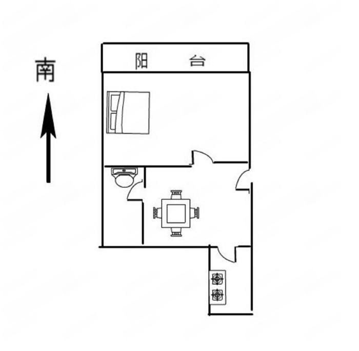 青年路新村 1室1厅1卫 48m²