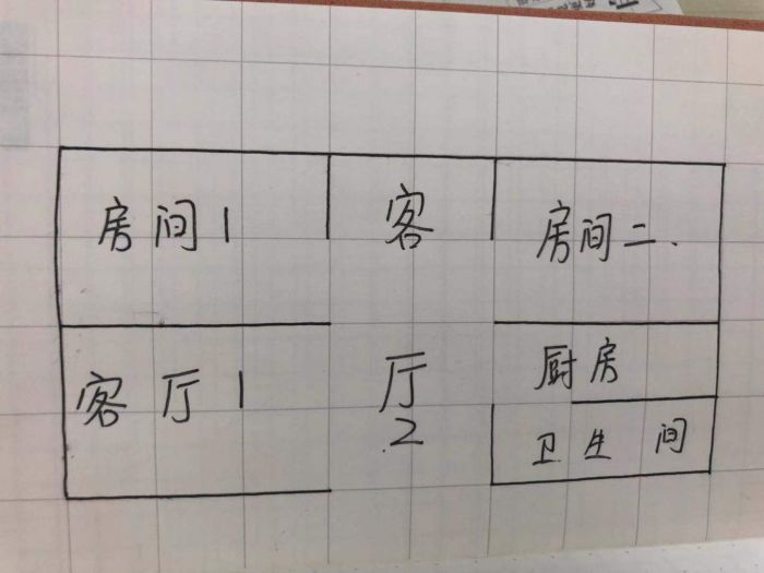 紫东花苑南区 2室2厅1卫 110m&sup2;