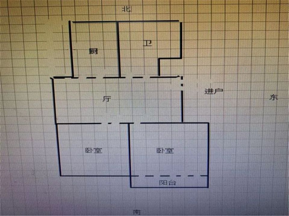 紫东花苑南区 2室1厅1卫 88m&sup2;