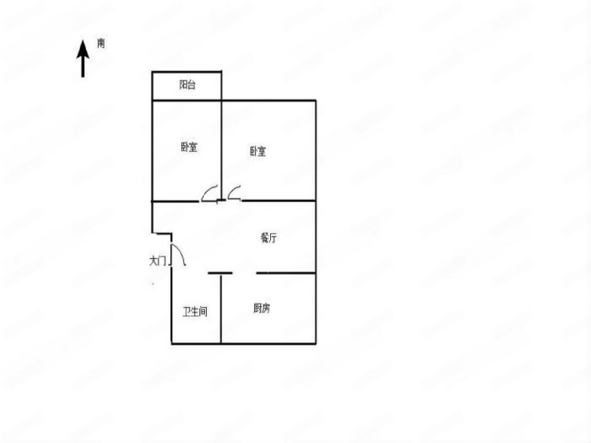 紫东花苑南区 2室1厅1卫 86m&sup2;