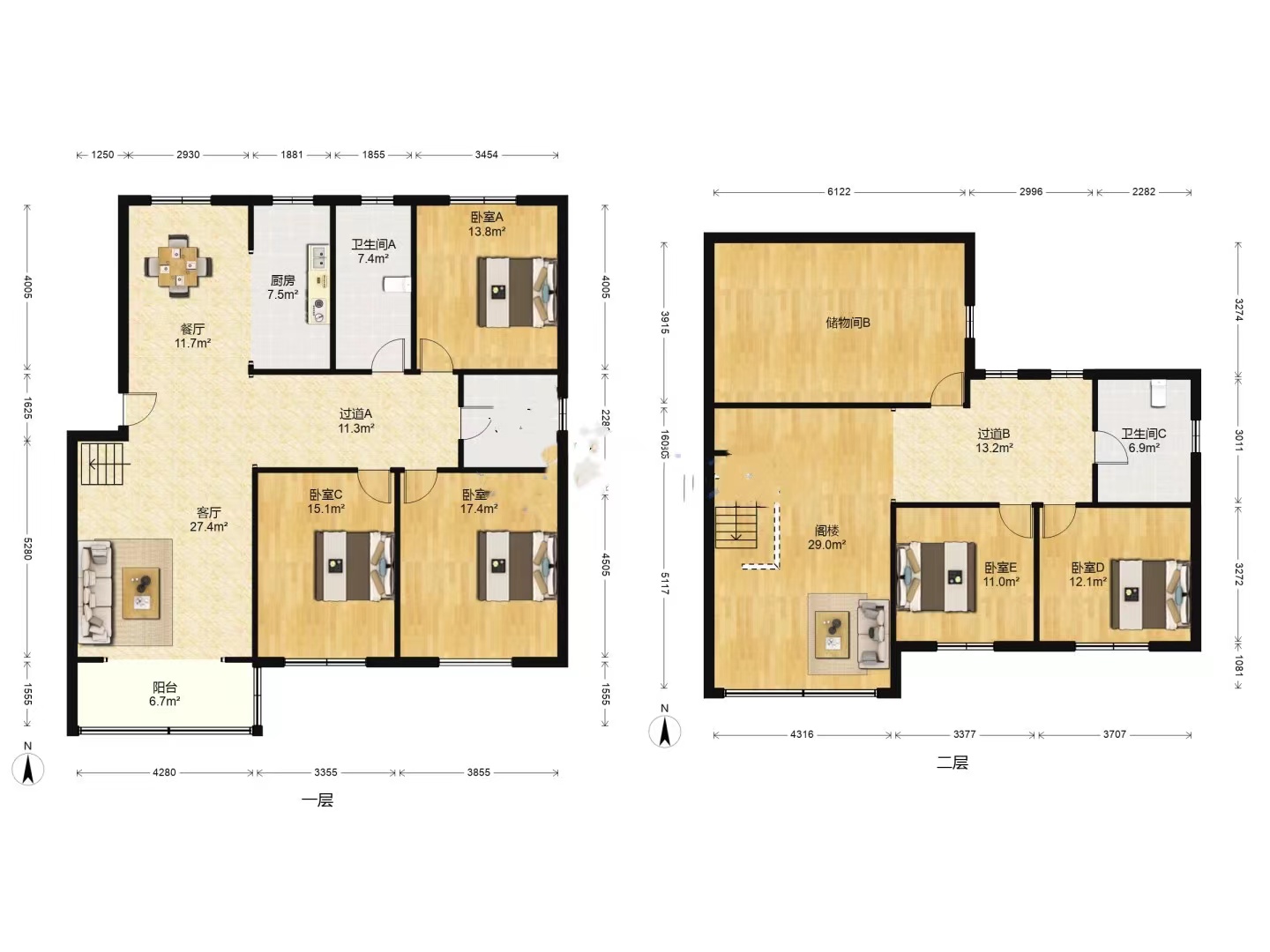 海港新村 5室2厅2卫 220m&sup2;