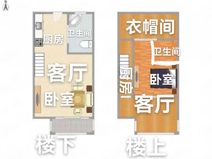 喜悦荟 1室1厅1卫 54.00m&sup2;