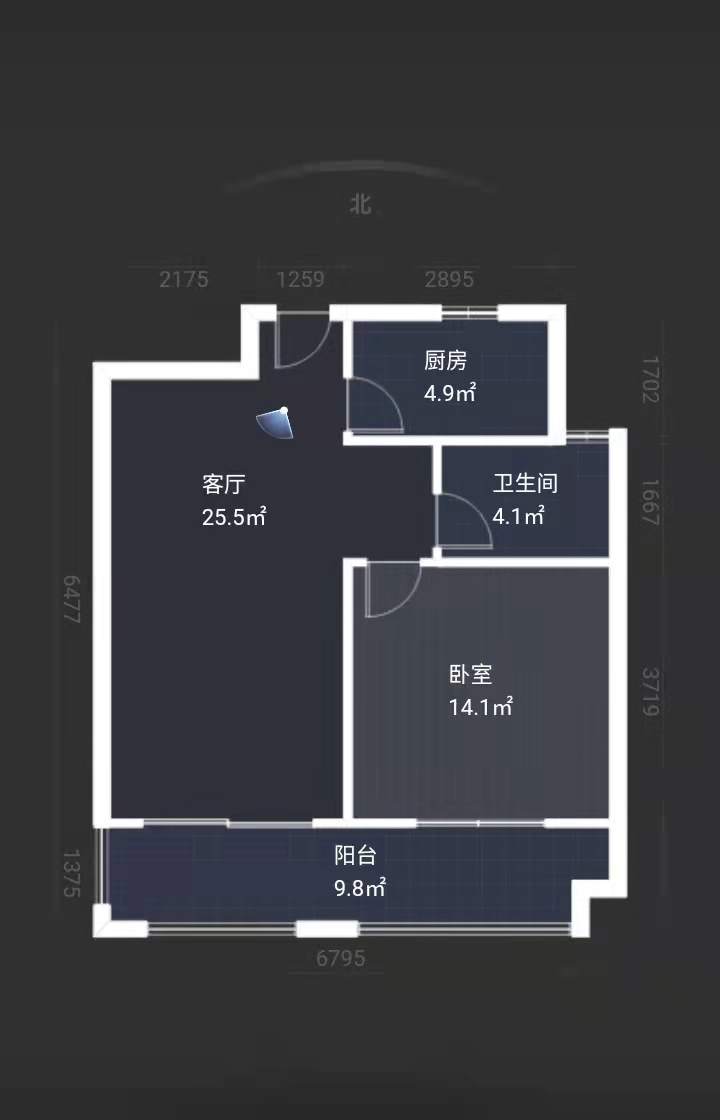 海棠花园 2室1厅1卫 70m&sup2;