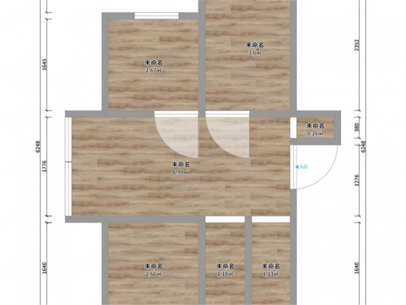 五一新村东区 4室2厅2卫 91.88m&sup2;