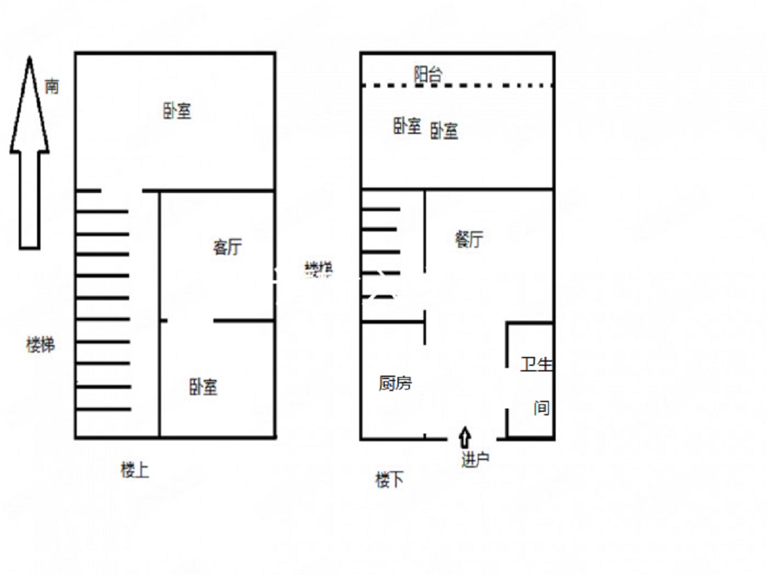 景华城 3室2厅1卫 65.00m&sup2;