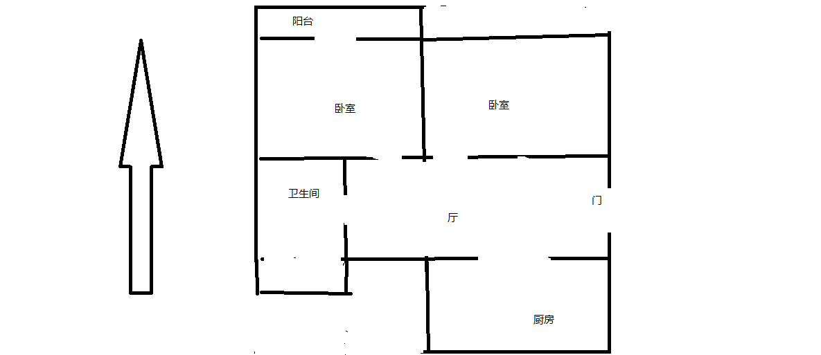 节制闸新村 2室1厅1卫 67m&sup2;