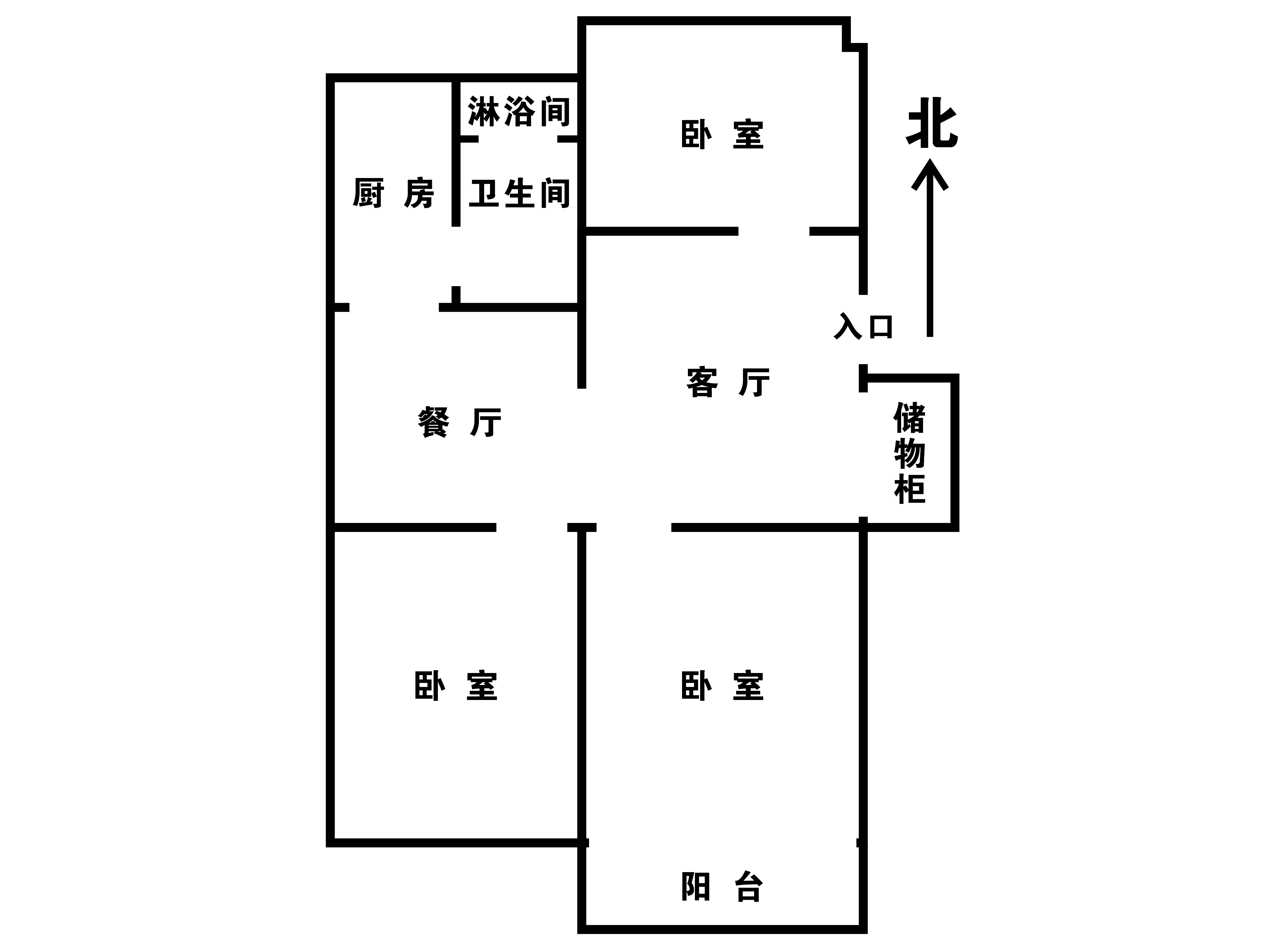 郭里园 3室1厅1卫 93.87m&sup2;