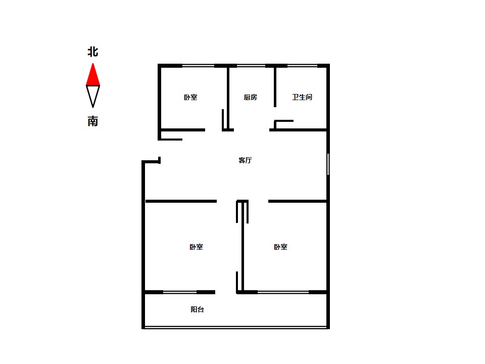 天都花苑 3室1厅1卫 110m&sup2;