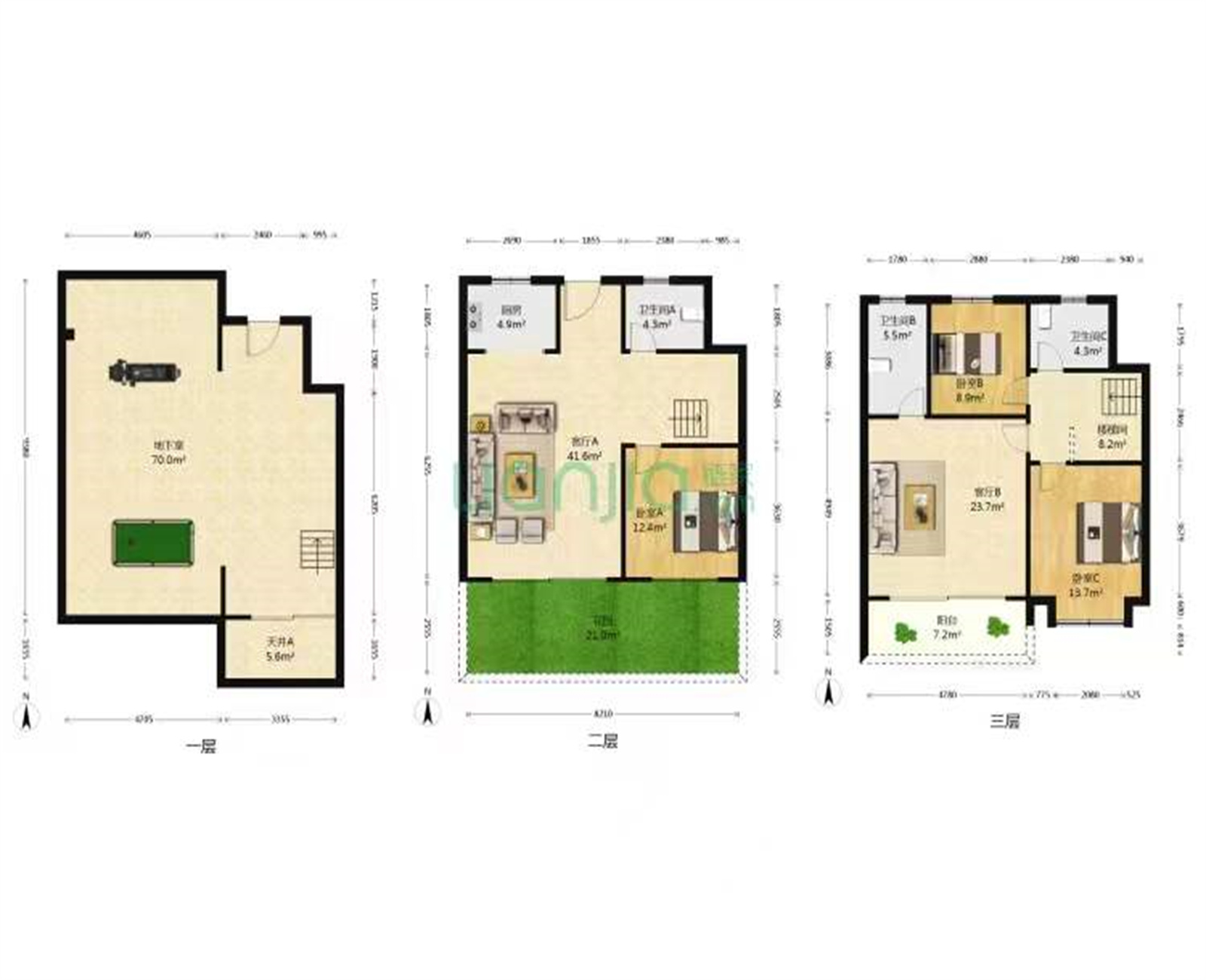 金科醇墅 4室2厅2卫 158m&sup2;