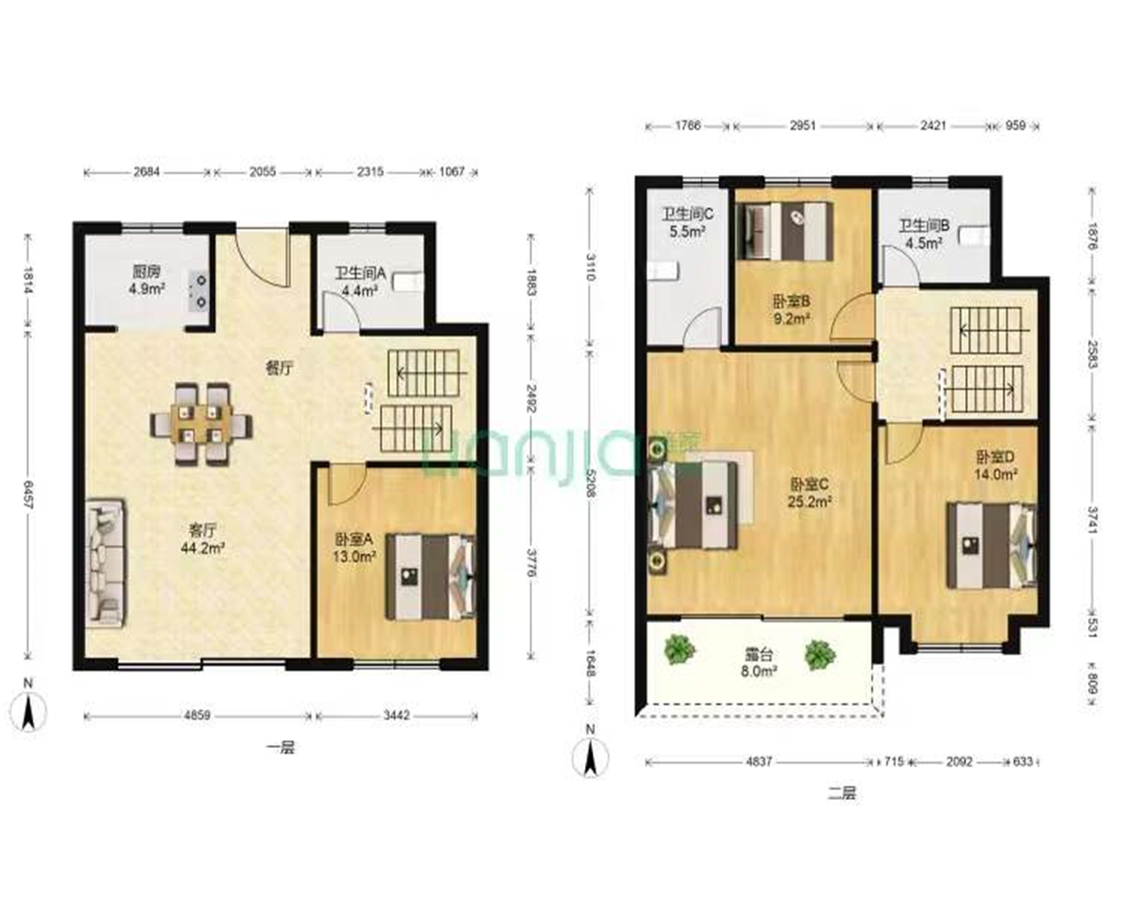 金科醇墅 4室2厅2卫 158m&sup2;