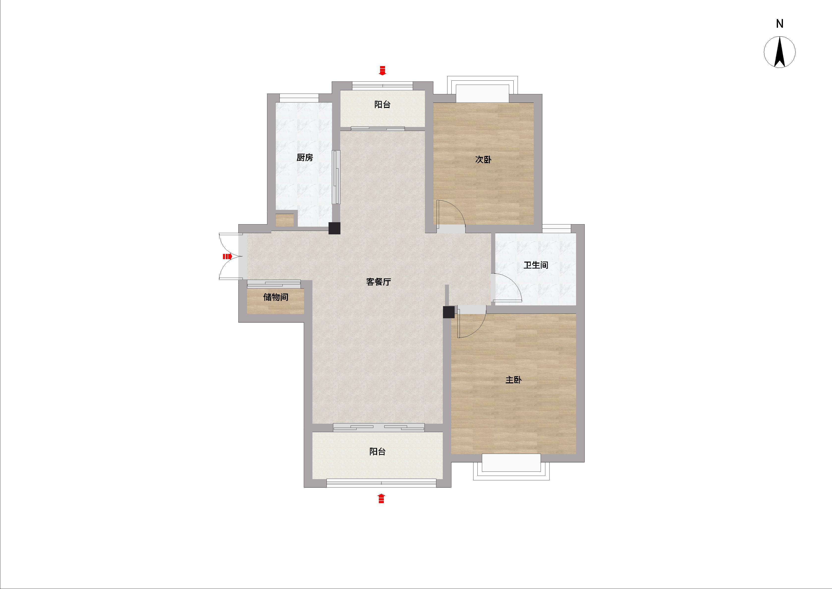 尚海湾 2室1厅1卫 105m&sup2;