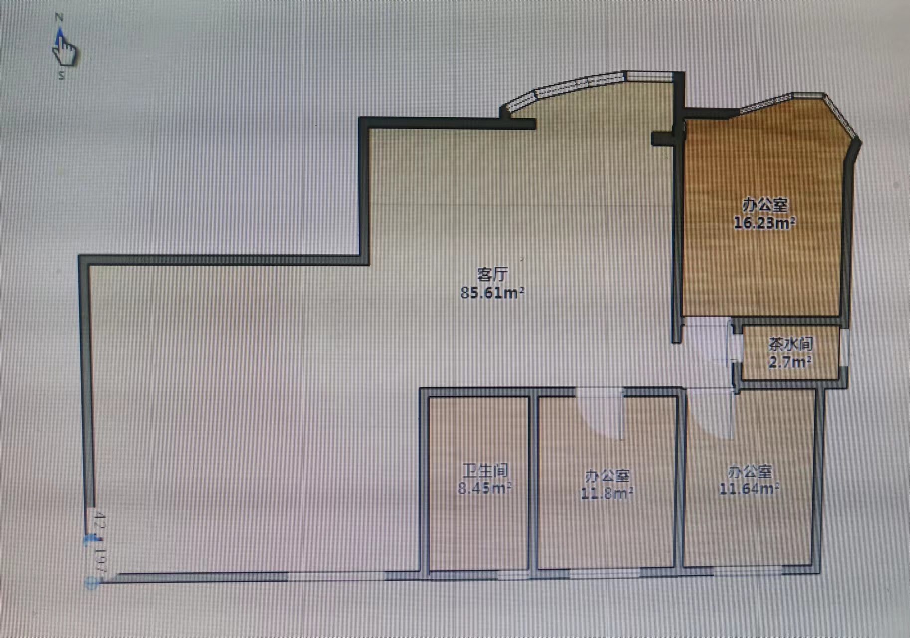 华辰大厦 1室1厅1卫 200.00m&sup2;