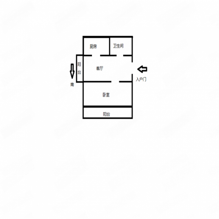 五山新苑 1室1厅1卫 64m&sup2;
