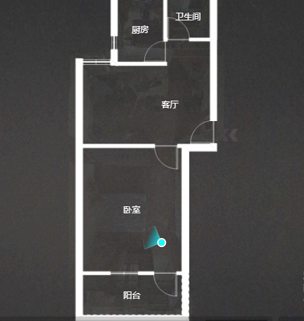 陈家小园东区 1室1厅1卫 47.2m&sup2;