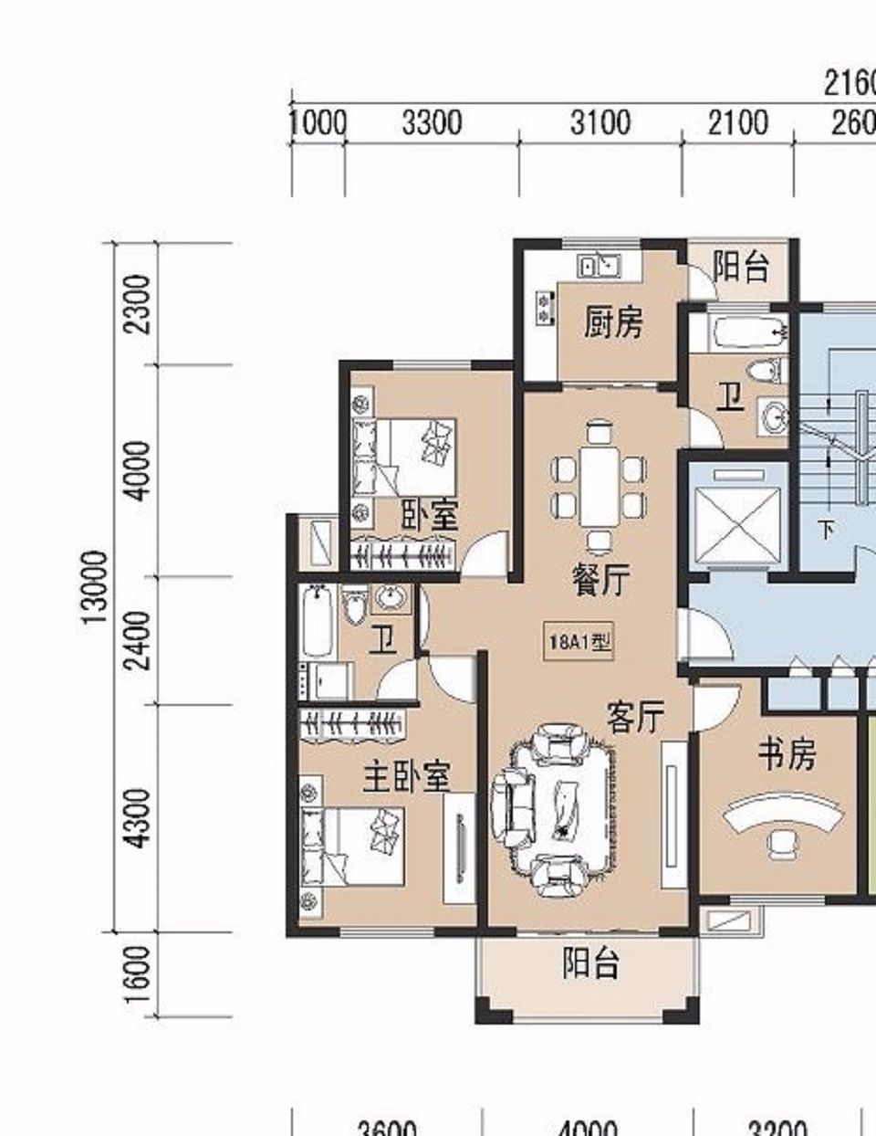 城市嘉苑 3室2厅2卫 140m&sup2;