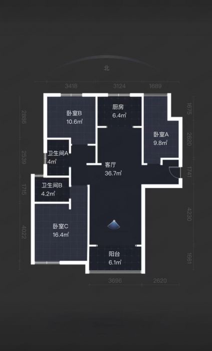 碧桂园(南通经济技术开发区) 3室2厅2卫 132.95m&sup2;
