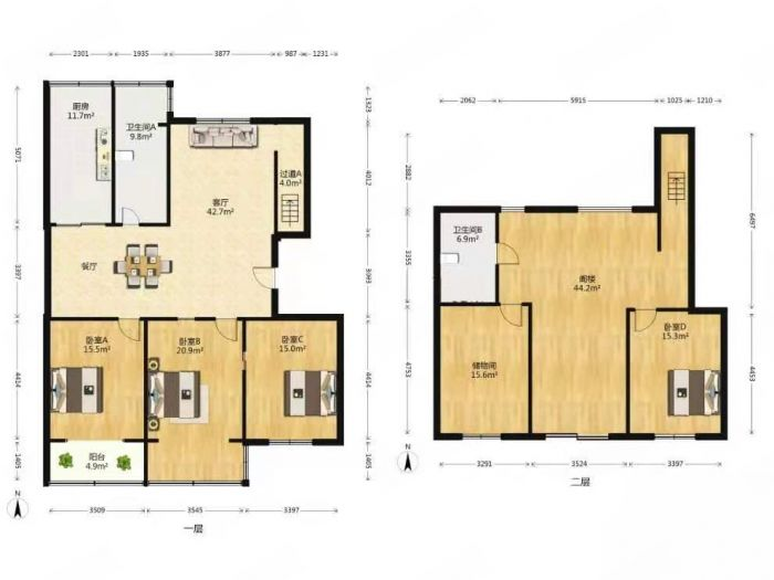 新桥北村 5室2厅2卫 200m&sup2;