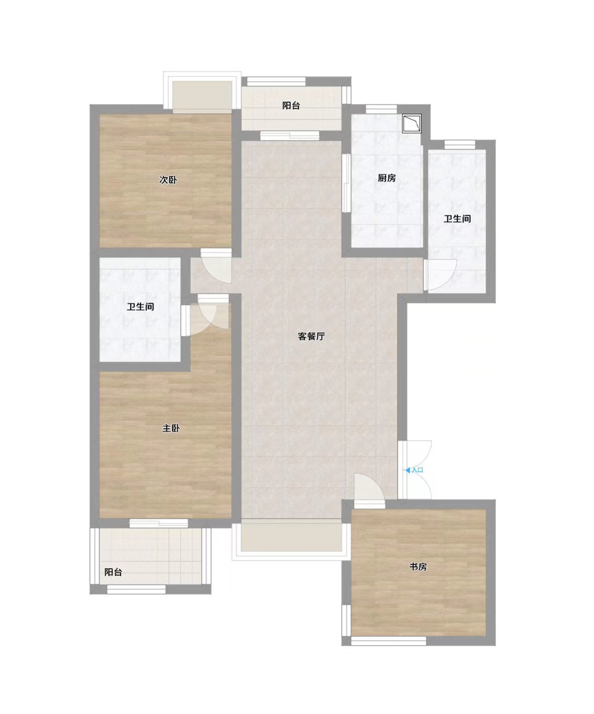 城市嘉苑 3室1厅1卫 140.00m&sup2;