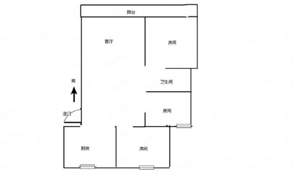 万濠星城 3室2厅1卫 119m&sup2;