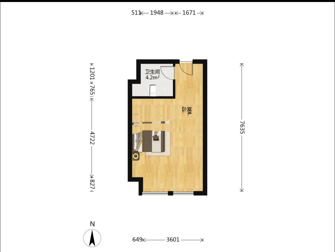 精英汇 1室1厅1卫 39m²