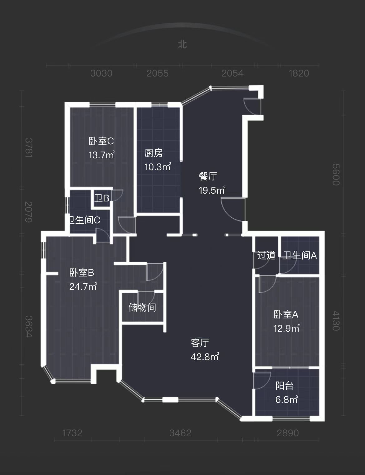 南通绿地新都会 3室2厅2卫 175.00m&sup2;