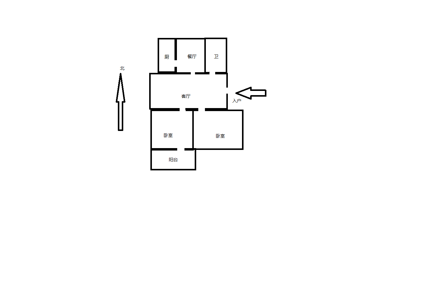 万象东园 2室1厅1卫 70m&sup2;