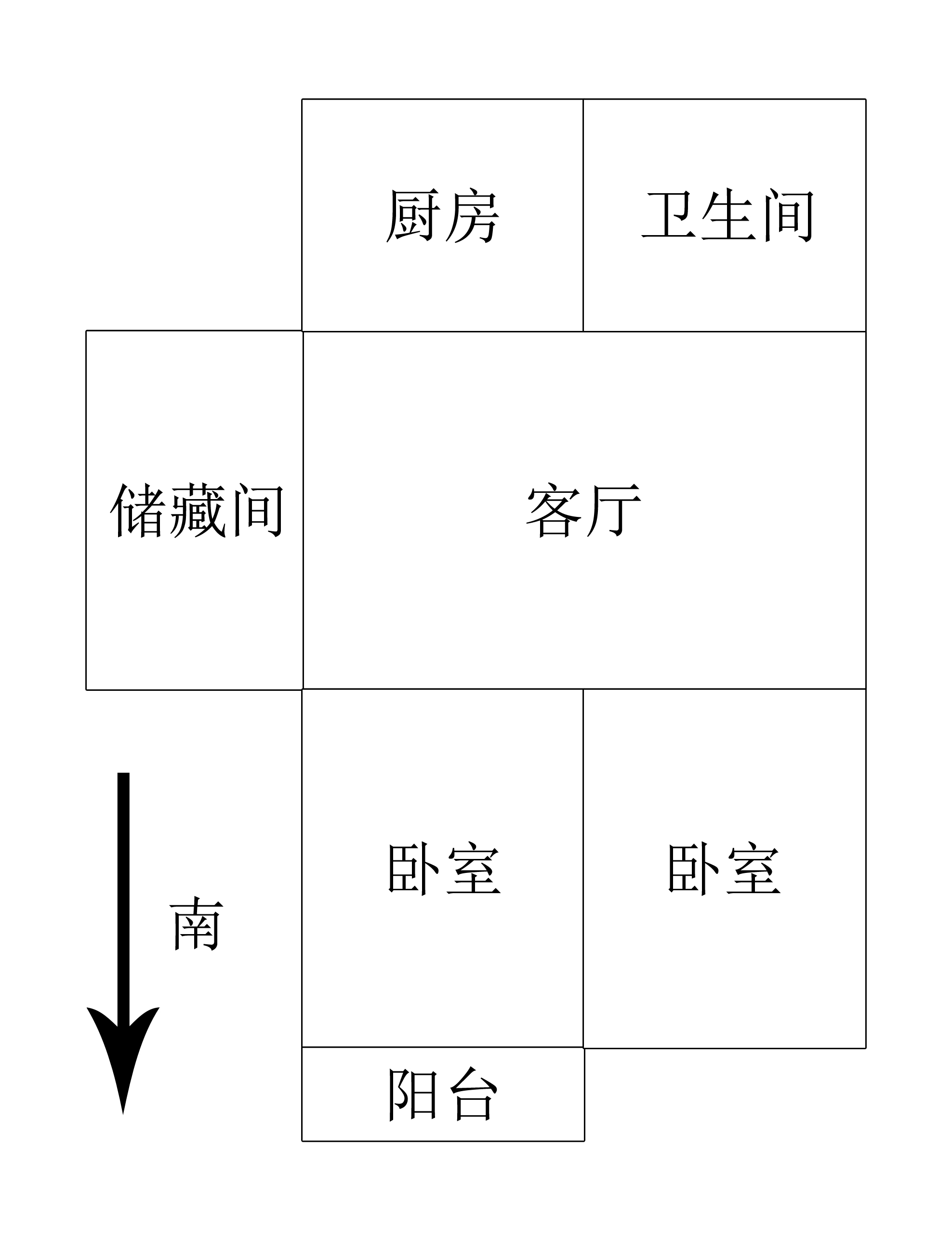 南川园新村 3室1厅1卫 77.22m&sup2;