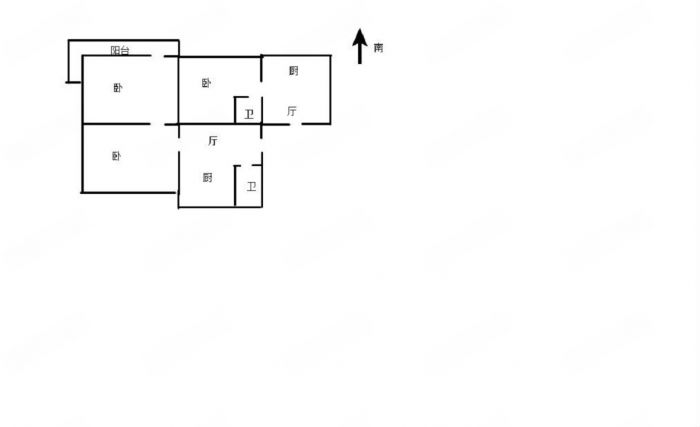 北街新村 3室2厅2卫 98.23m&sup2;