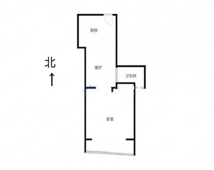 凤凰莱茵苑 1室1厅1卫 45m&sup2;