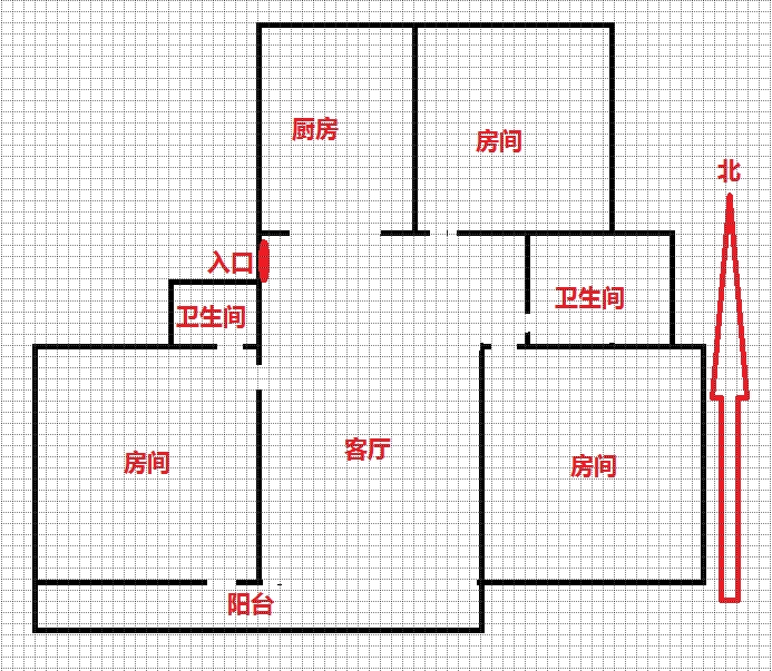 友谊家园 3室1厅2卫 132.00m&sup2;