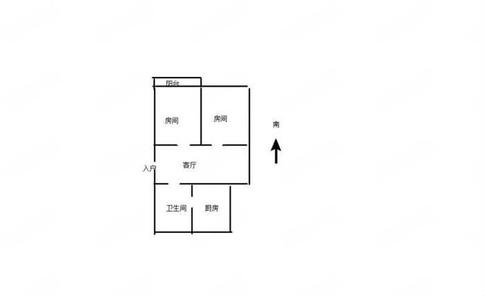 濠东路51号小区 2室1厅1卫 62m&sup2;