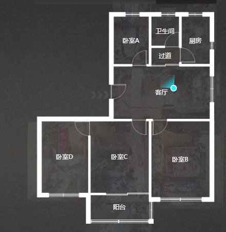 光明南村 4室1厅1卫 88.45m&sup2;