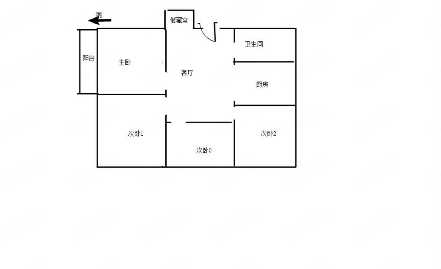 永兴佳园二期 3室2厅1卫 110.96m&sup2;