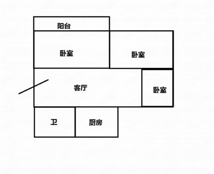 富贵园 3室1厅1卫 80m&sup2;