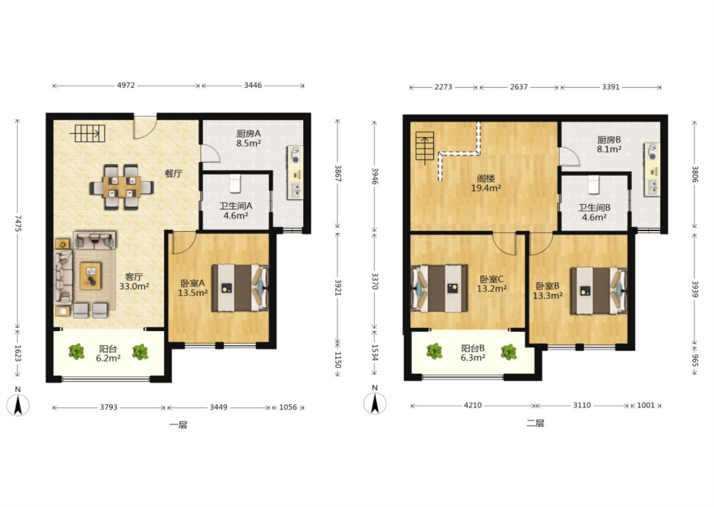 友谊嘉御龙庭 3室2厅2卫 147.63m&sup2;