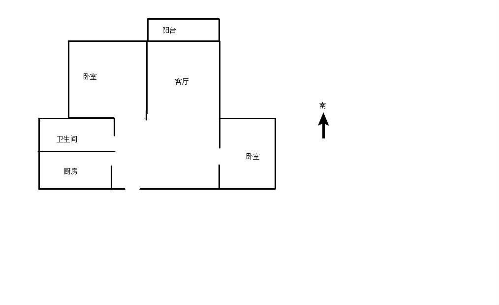 学士府 2室1厅1卫 87m&sup2;