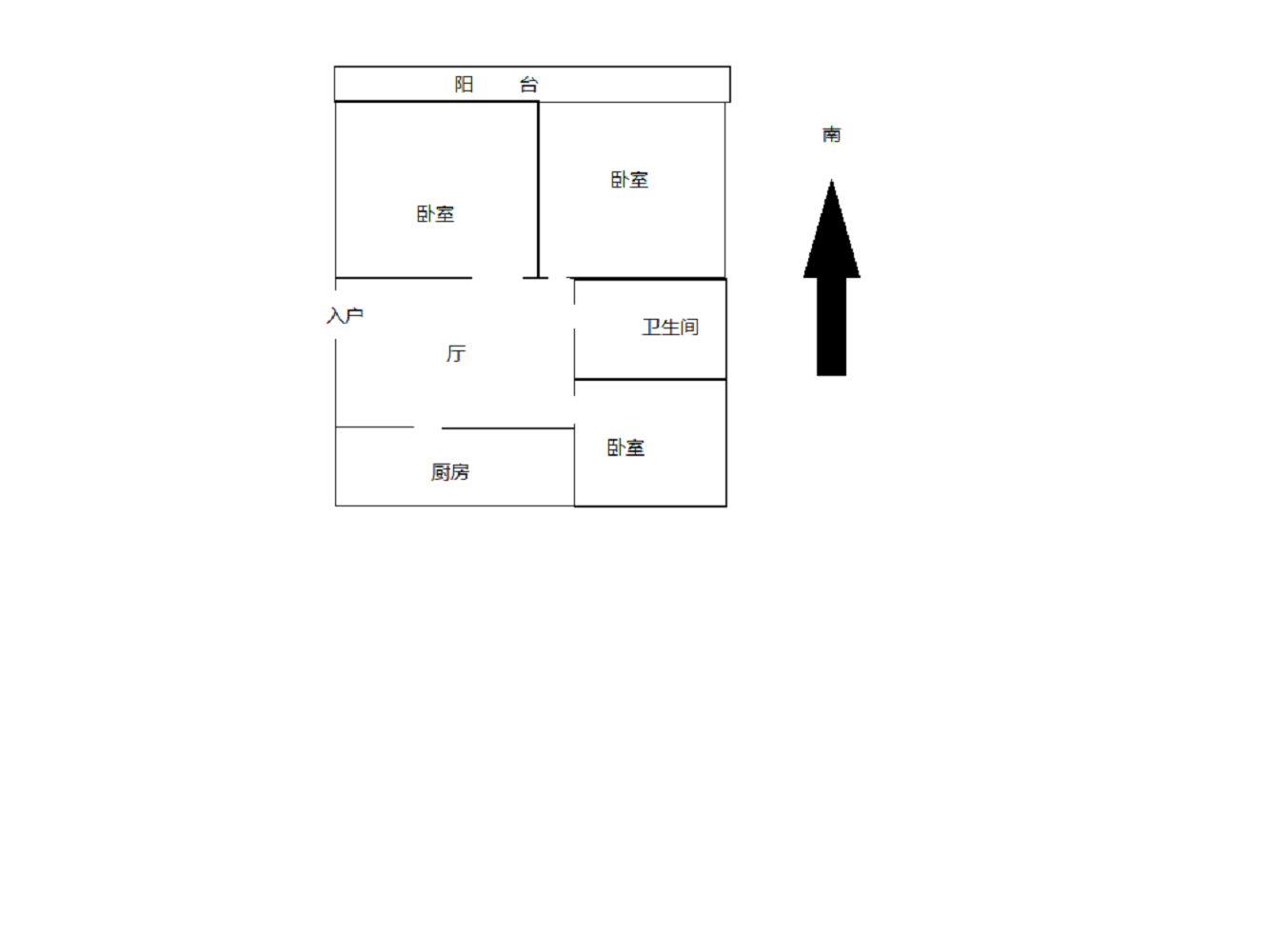 富贵园 3室1厅1卫 108m&sup2;