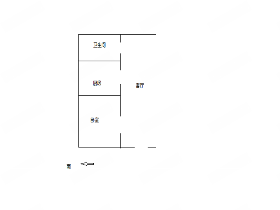 源兴花苑南区 3室1厅1卫 80m&sup2;