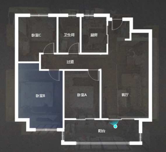 中创大都会 3室1厅1卫 96.47m&sup2;
