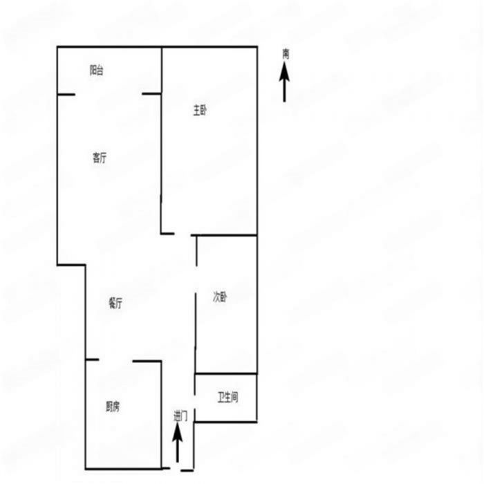 尚海城 2室2厅1卫 89m&sup2;
